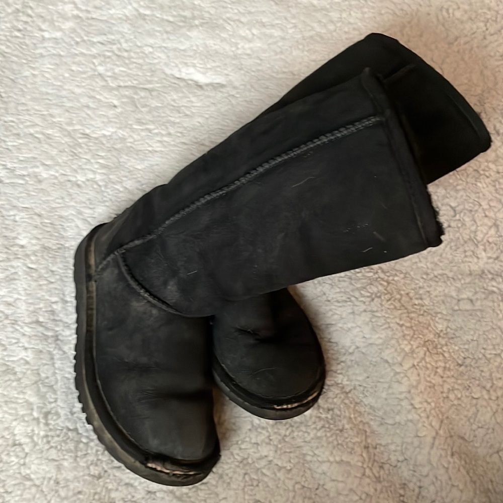 UGG tall black boots girls size 13